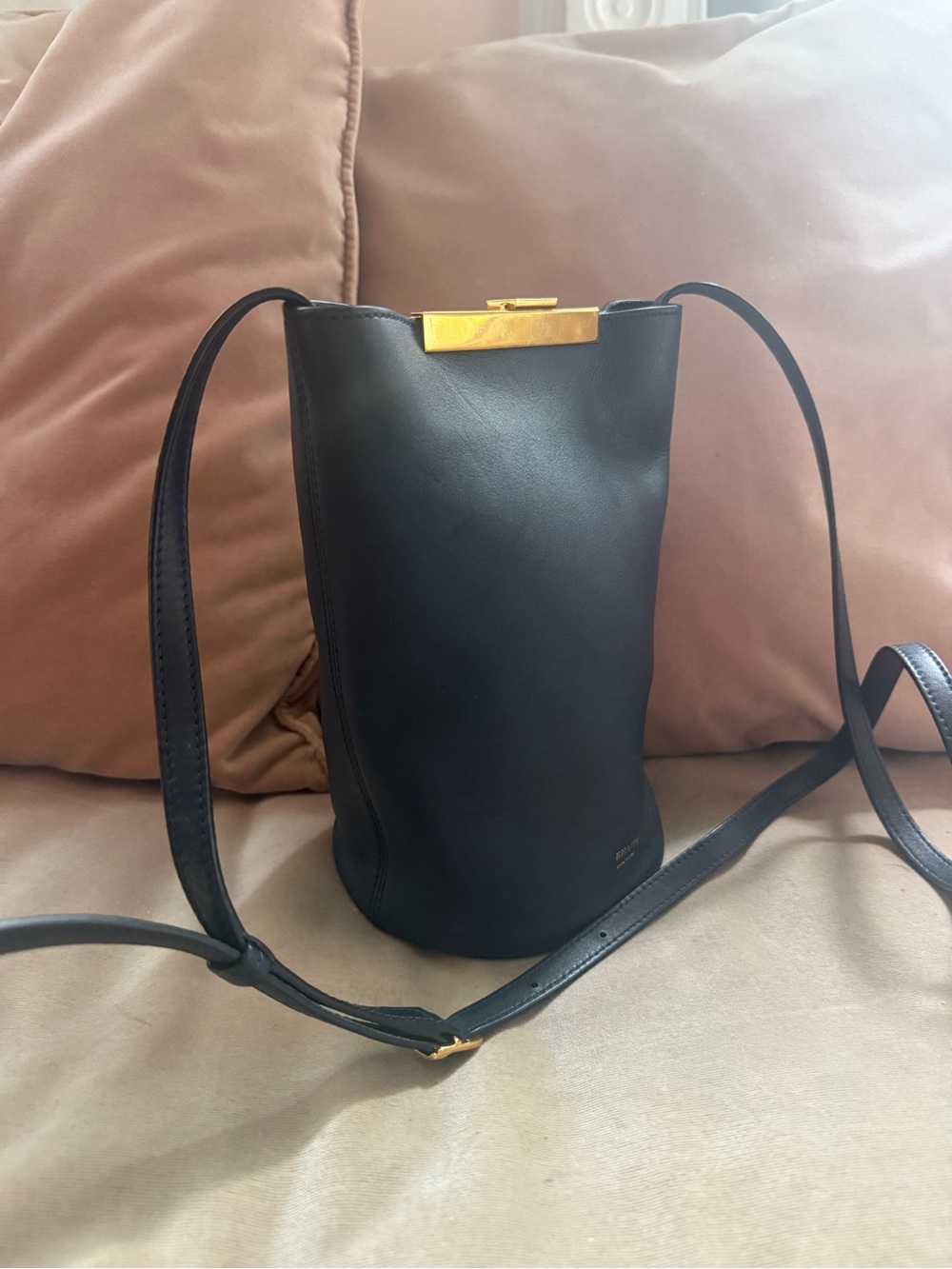 Khaite Etta Bag in Navy Leather - Picture 2 of 11